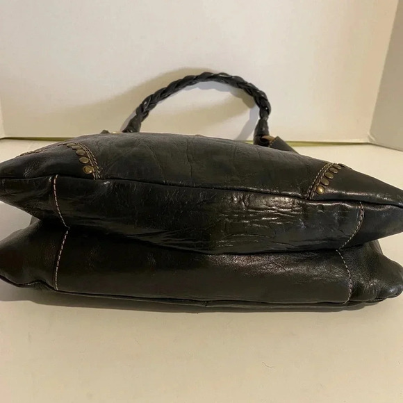 Francesco Biasia black leather hobo handbag - Picture 3 of 12